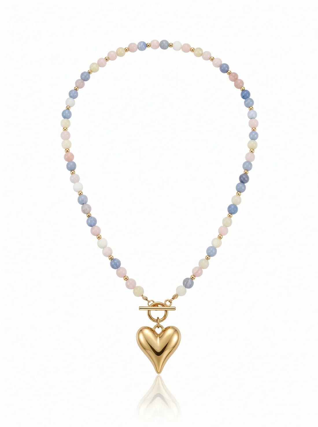 Kaia pastel jade necklace as a colorful natural gemstone jewelry gift