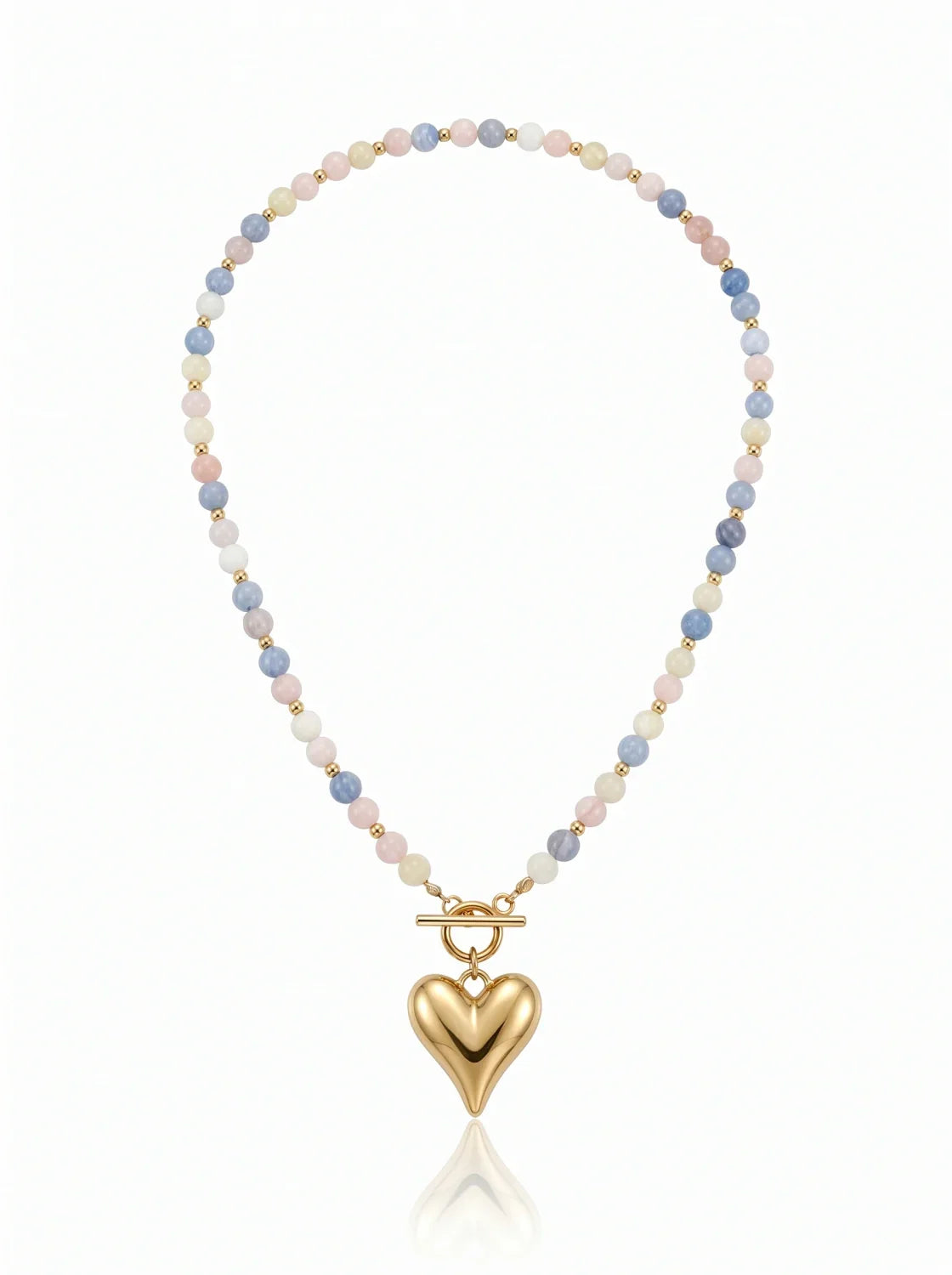 Kaia pastel jade necklace as a colorful natural gemstone jewelry gift