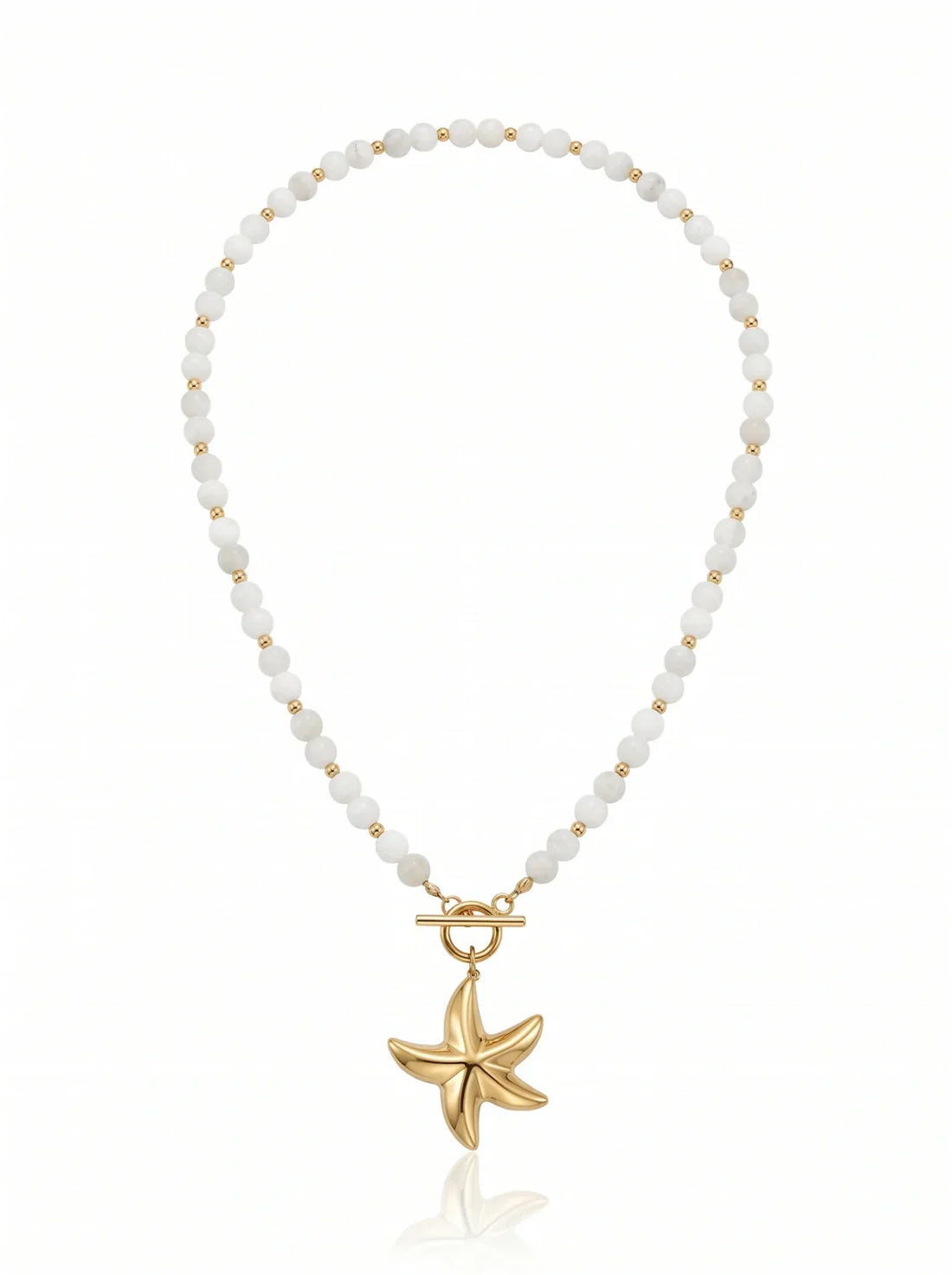 Kaia white jade necklace in a soft neutral gemstone palette