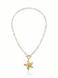 Kaia Pearly Shore – White Jade Necklace