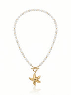 Kaia Pearly Shore – White Jade Necklace