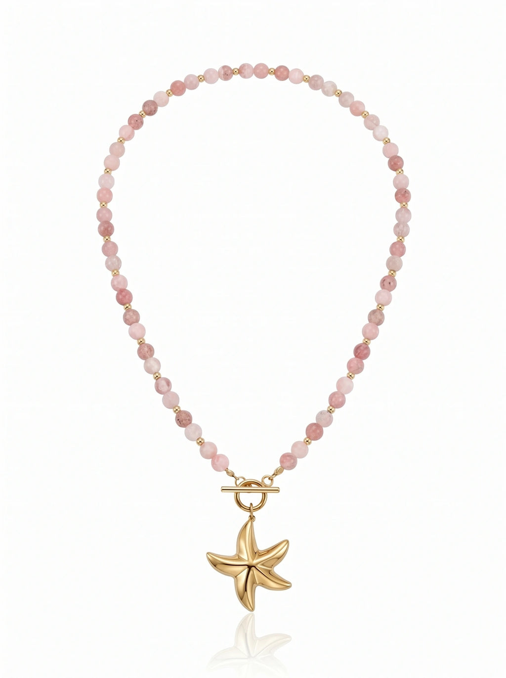 Kaia Sea Rose – Pink Opal Necklace