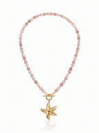 Kaia Sea Rose – Pink Opal Necklace