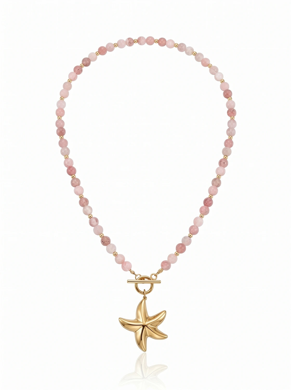 Kaia Sea Rose – Pink Opal Necklace