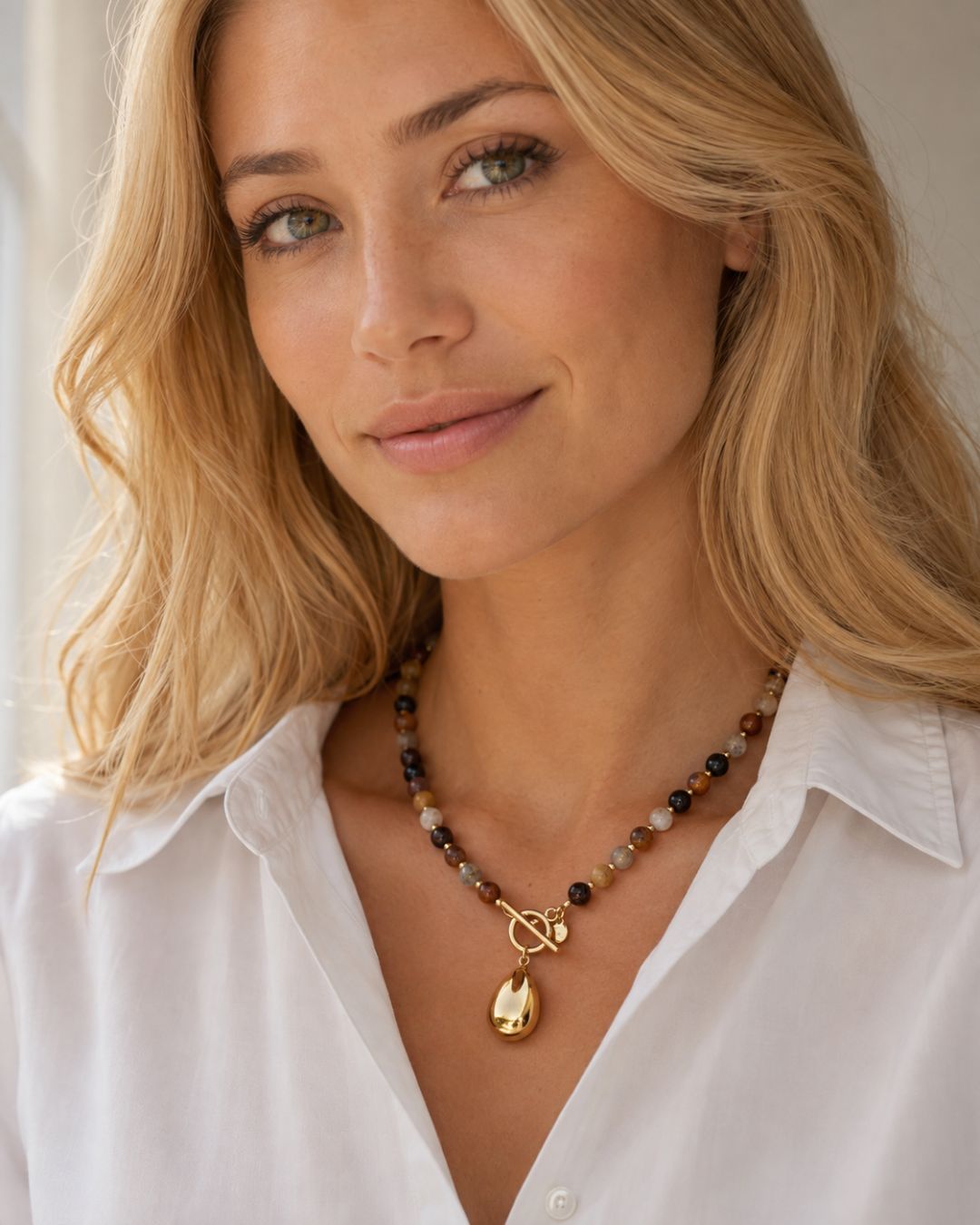 Kaia Earth Glow – Jasper Necklace