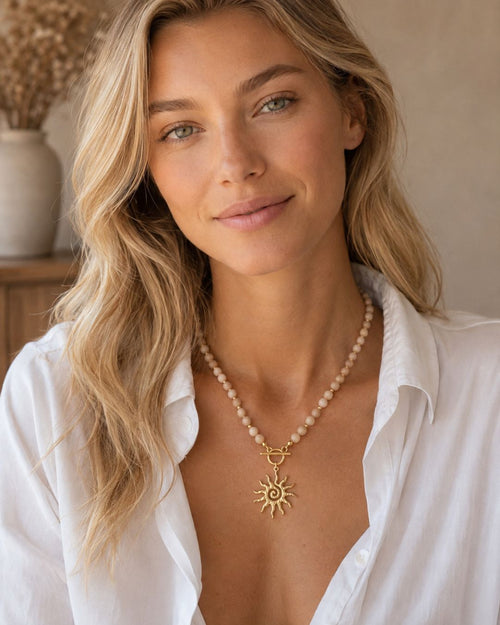 Kaia Golden Dawn – Sunstone Necklace