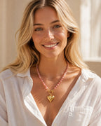 Kaia Rosy Heart – Rhodonite Necklace