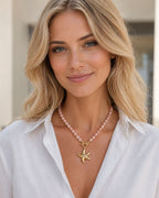 Kaia Sea Rose – Pink Opal Necklace