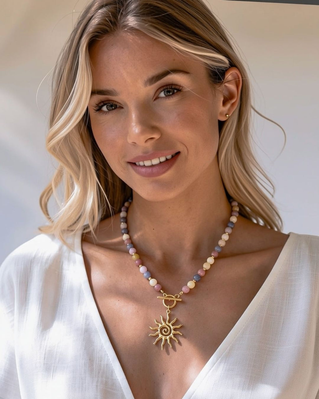 Kaia Sunlit Pastel – Pastel Jade Necklace