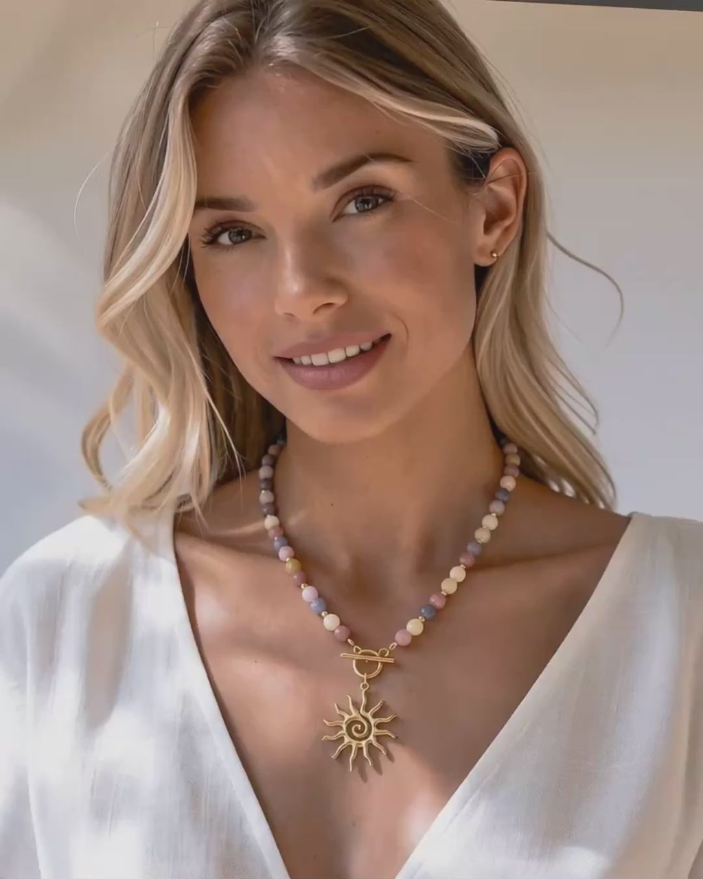 Kaia Sunlit Pastel – Pastel Jade Necklace